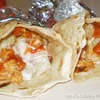Tortilla II z sosem czosnkowym,warzywami i mięsem