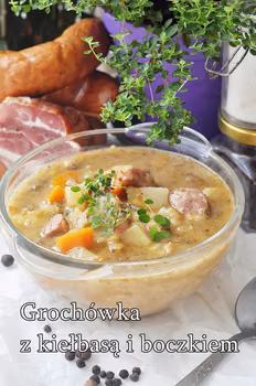 Grochówka z kiełbasą