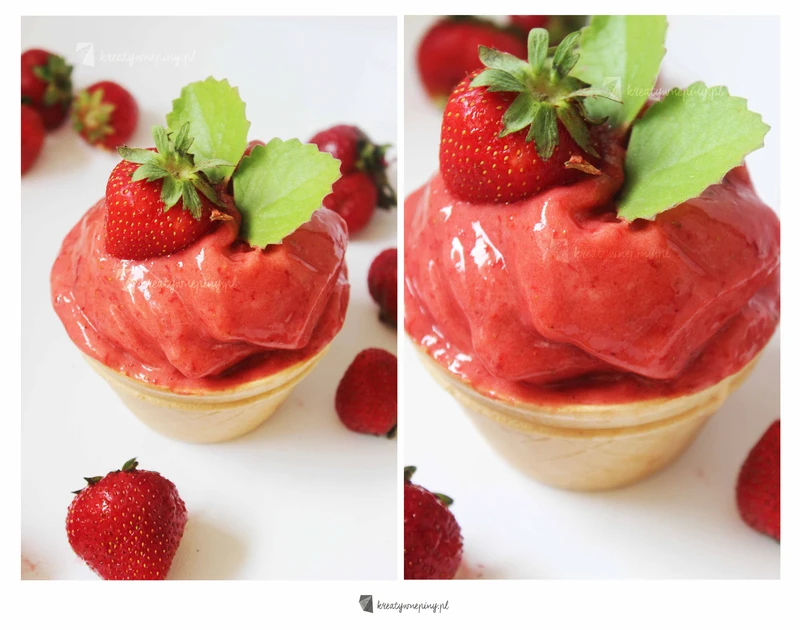 Sorbet bananowo-truskawkowy