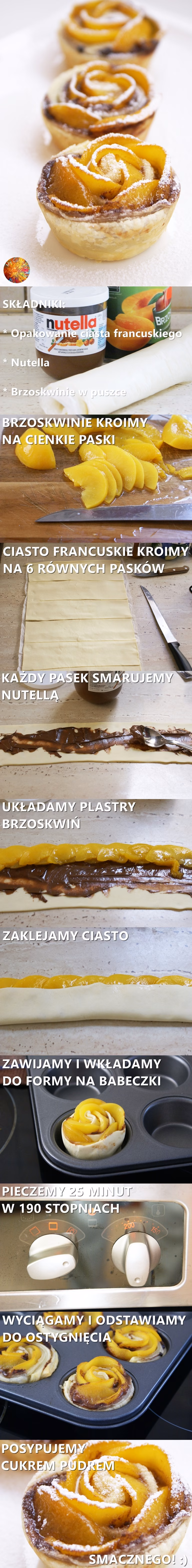 Brzoskwiniowe różyczki