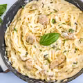 Pyszne tagliatelle z kurczakiem w delikatnym sosie śmietanowym! Włoska uczta na szybko!
