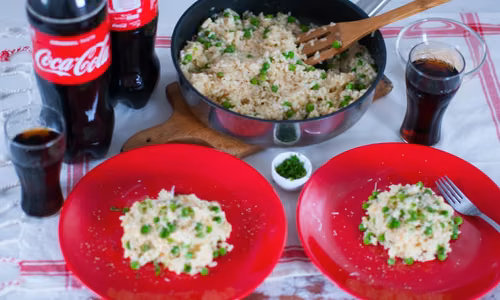 Risotto z zielonym groszkiem i parmezanem