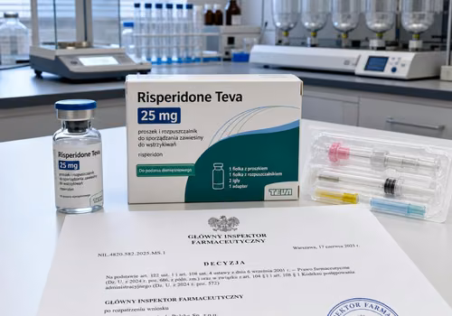 GIF zakazuje wprowadzania do obrotu leku Risperidone Teva 25 mg — decyzja obejmuje wszystkie serie