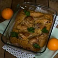 Miodowo- pomarańczowe pałki z kurczaka pieczone w folii z ryżem