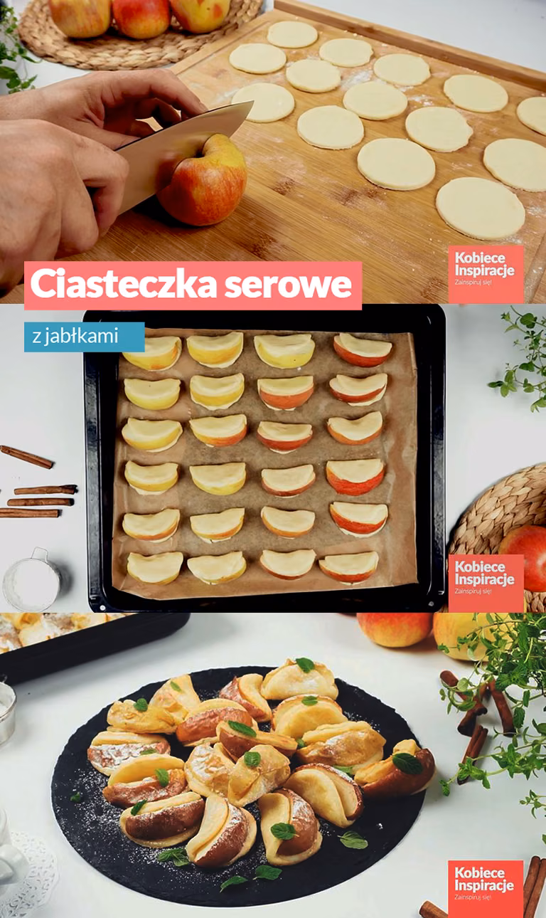 Ciasteczka serowe z jabłkami