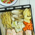 Ryba z blachy z warzywami z soczystą salsą - jednoblachowe danie obiadowe, a do tego fit i zdrowe :)