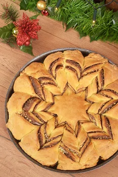 Drożdżowa gwiazda z Nutellą i orzechami!