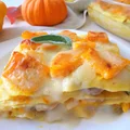 Lasagne z dynią, pieczarkami i beszamelem