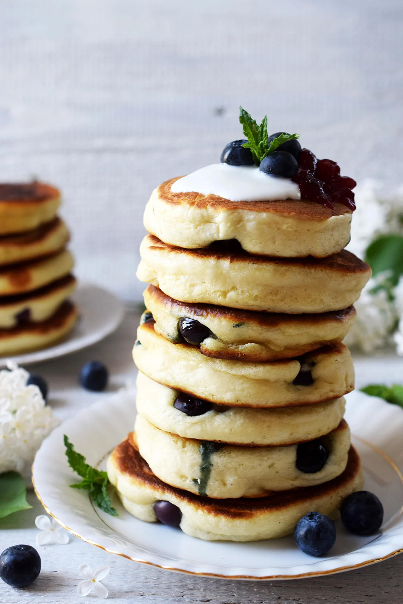 Pancakes z borówkami-idealne śniadanko!