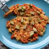 Omlet z płatkami orkiszowymi