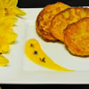 Placuszki jaglane z bananem i musem z mango