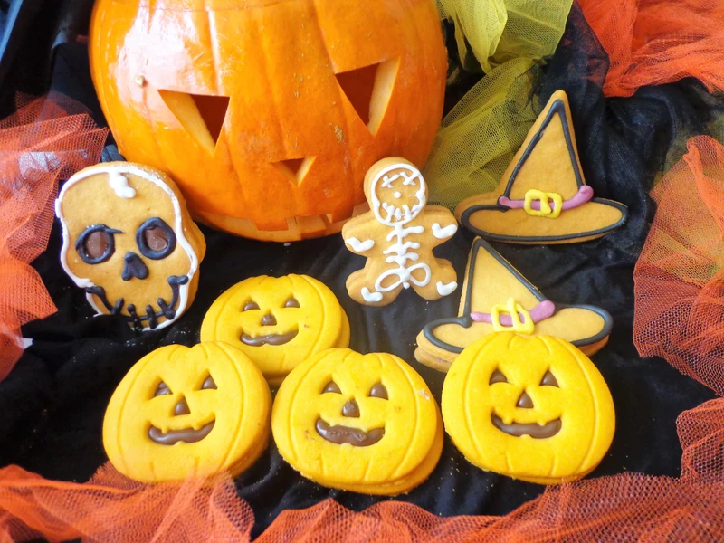 Dyniowe ciasteczka na Halloween