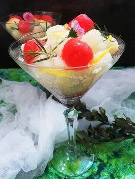 Sorbet z melona miodowego z rozmarynem i arbuzem