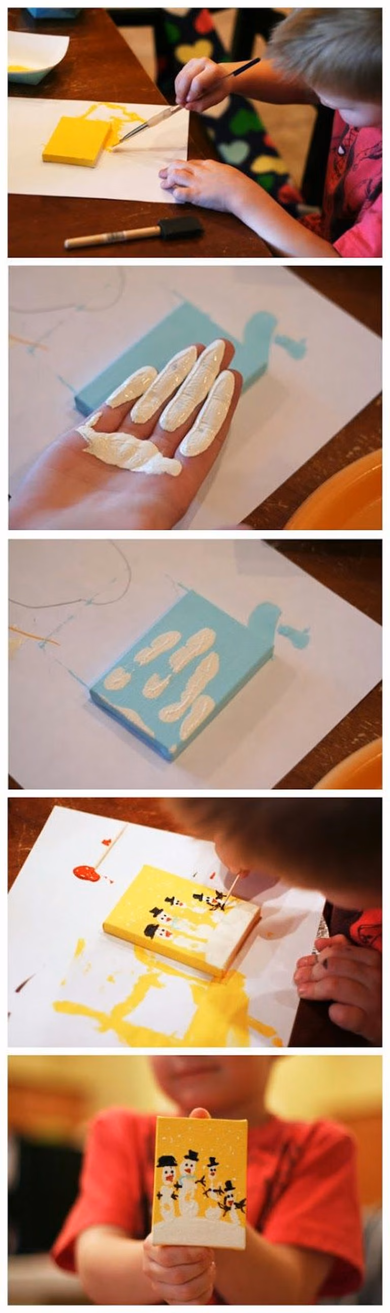 DIY- pudełko z bałwankami