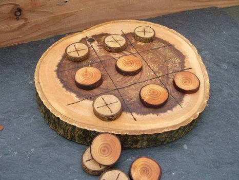 Gra kółko - krzyżyk z drewna DIY