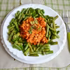Oszukane spaghetti czyli fasolka szparagowa w sosie pomidorowym z mięsem