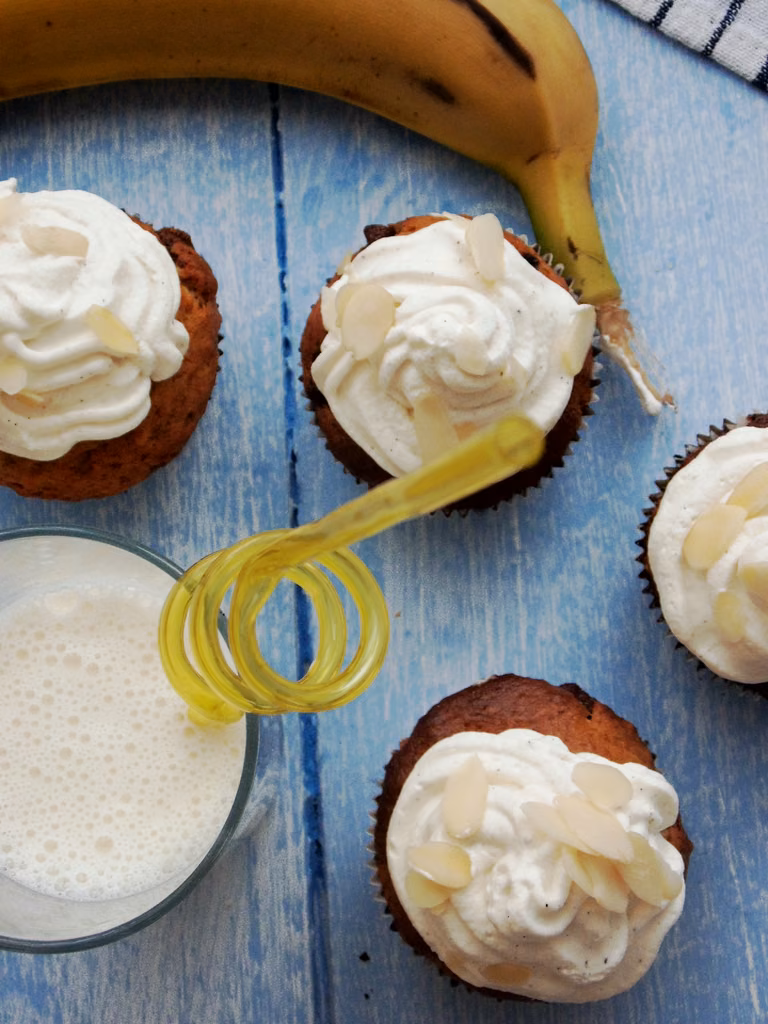 Muffiny migdałowo bananowe