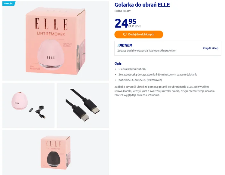 Zdjęcie Ten gadżet z Action za 25 zł to hit do zmechaceń! Wygodne ładowanie, do każdej tkaniny - ubrania jak nowe w kilka minut! #1