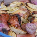 Pieczona biała kiełbasa