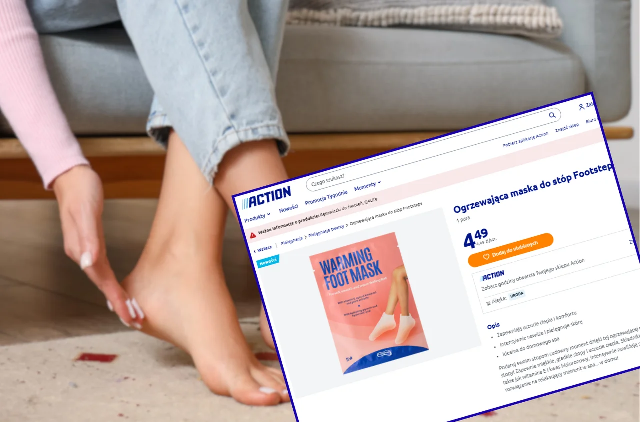 Ta maska do stóp z Action za 4 zł to hit zimowej pielęgnacji! Rozgrzewa, nawilża i wygładza jak po zabiegu w spa - ma świetny skład