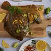 Grillowany turbot z koperkowym pesto