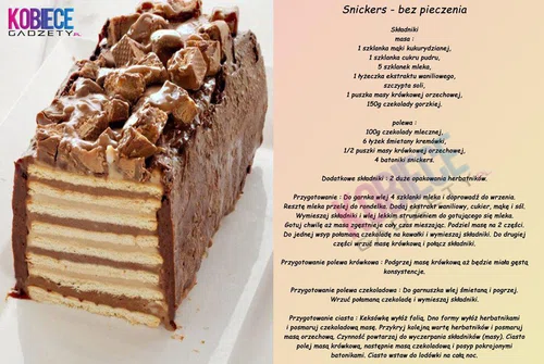 Snickers bez pieczenia
