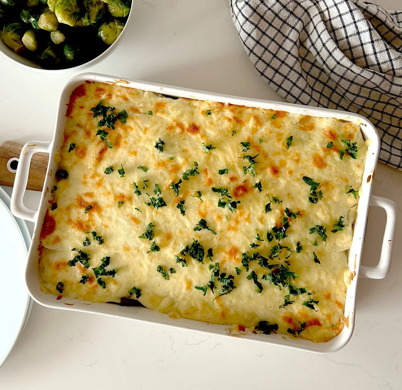 Zapiekanka ziemniaczana z grzybami leśnymi