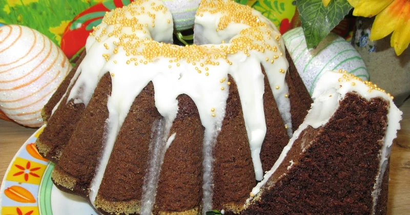 Kakaowa babka wielkanocna z lukrem maślanym-HIT wilgotna, mięciutka, delikatna-najlepsza +FILM