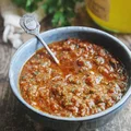 Pesto z suszonymi pomidorami i oliwkami