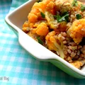 Kalafior w czerwonym curry z kurczakiem i gryczaną