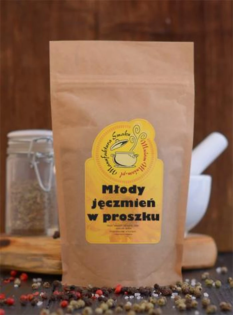 Młody jęczmień w proszku