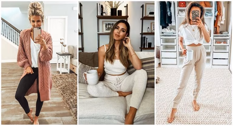 10 modnych stylizacji do chodzenia po domu