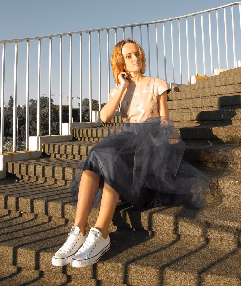 Letnie żurawie i tiul | Summer cranes and tulle