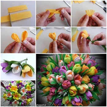 Bukiet z papieru - kwiaty