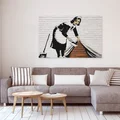 Banksy - Pokojówka - nowoczesny obraz na płótnie