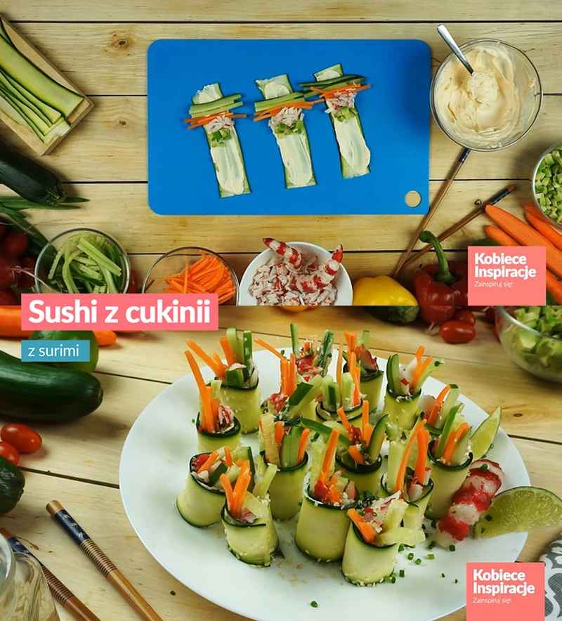 Sushi z cukinii z surimi - FIT PRZEKĄSKA