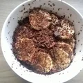 Owisianka malinowa z bananem i czekoladą