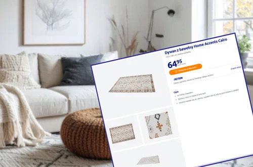 Ten dywan z bawełny z Action za 65 zł bosko prezentuje się w jadalni i salonie! Styl boho od razu zwraca uwagę gości