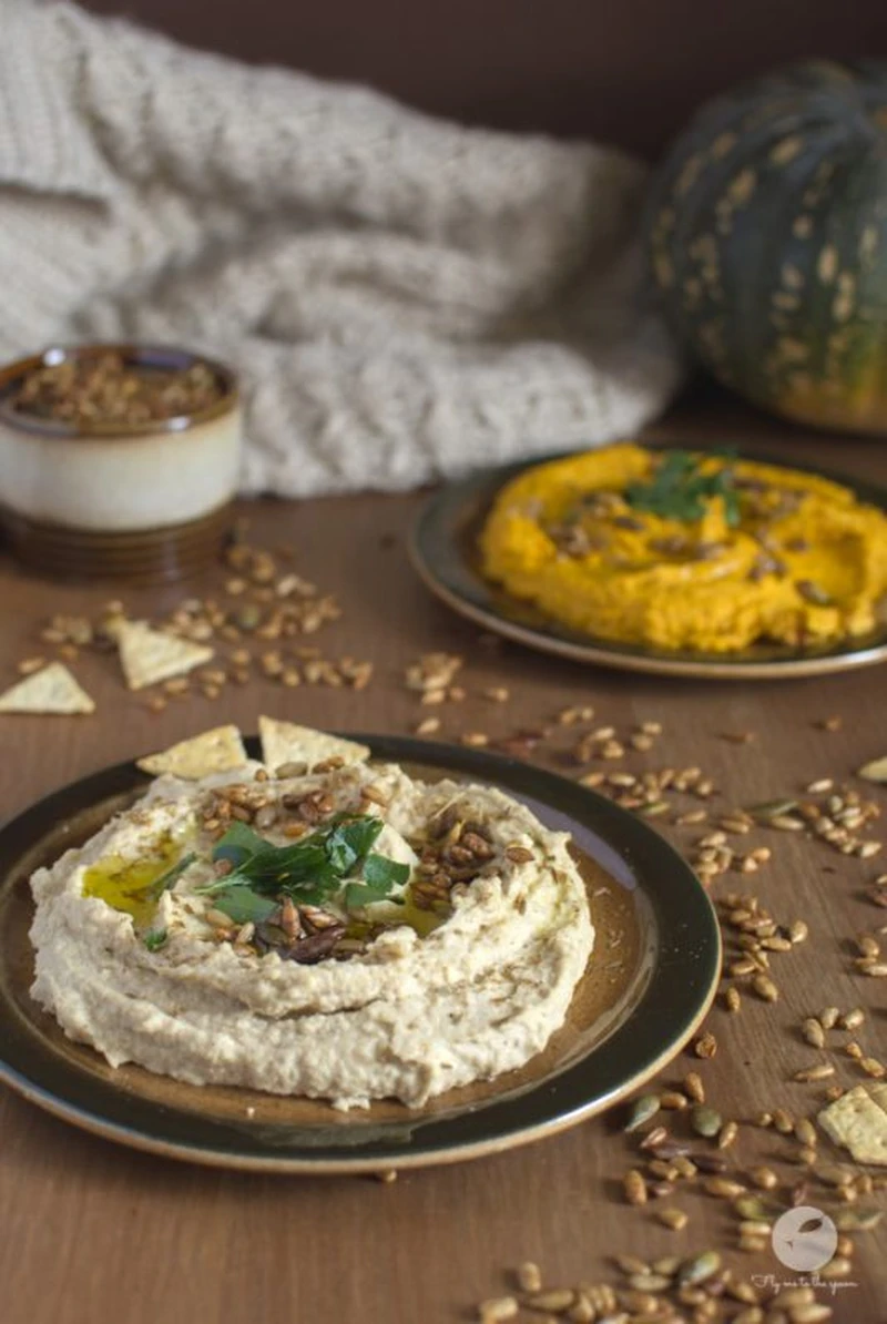 Ekspresowy hummus klasyczny i dyniowy
