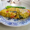 Frittata warzywna z czosnkiem niedźwiedzim