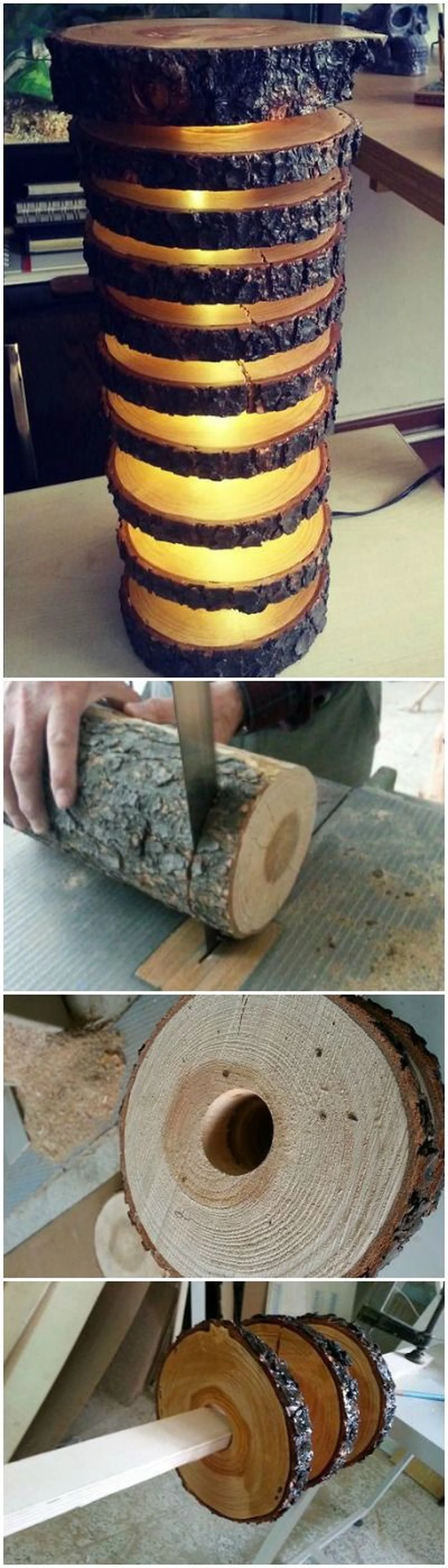 DIY- lampa z drzewa