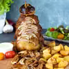 Domowy kebab z indyka pieczony w piekarniku