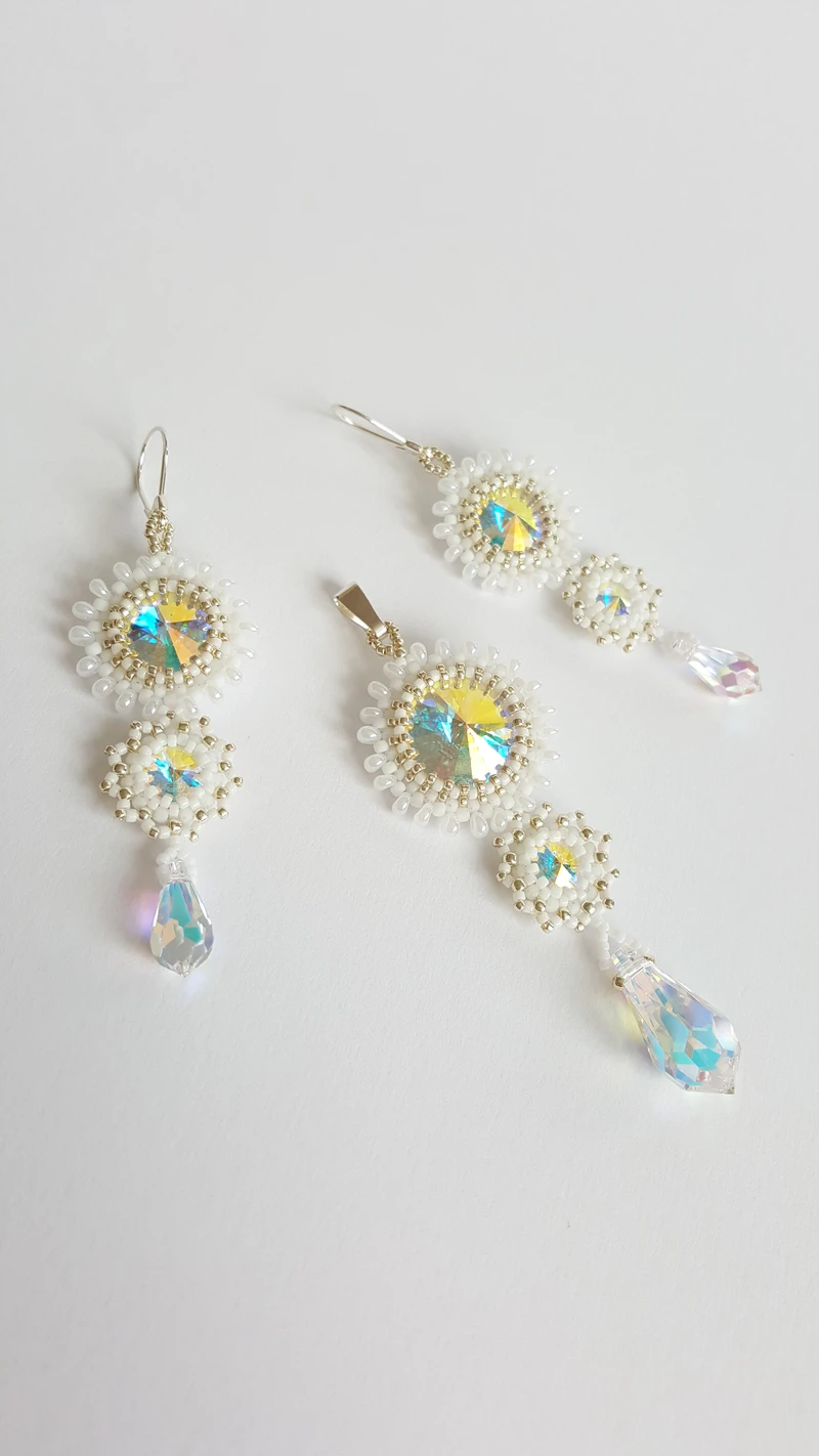 Komplet z kryształkami Swarovski