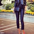 Black look z różowymi szpilkami