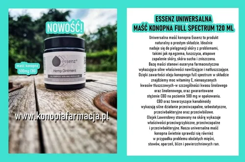 MAŚĆ KONOPNA Z DUŻĄ ZAWARTOŚCIĄ CBD ! AŻ 500MG