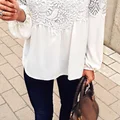 Biała koszula z koronkową górą