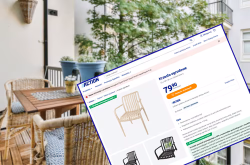 Te krzesła z Action za 79 zł to super opcja na mały balkon i taras! Na każdą pogodę - nowoczesne i lekkie