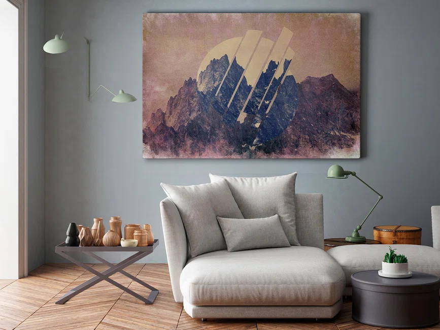 Tytanowe wzgórza - nowoczesny obraz na płótnie