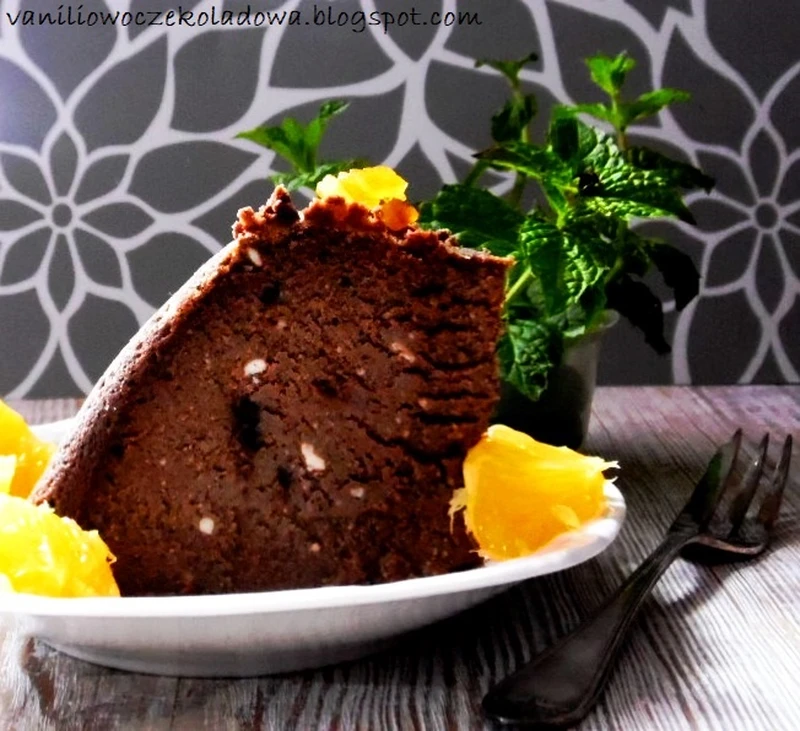 Sernik czekoladowy ricotta aromatyzowany pomarańczą