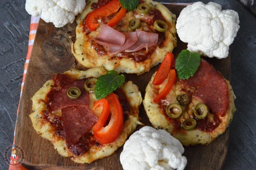 Pizzerinki na kalafiorowym spodzie